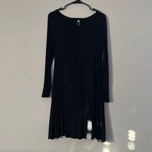 Long Sleeve Black Dress - Size Small